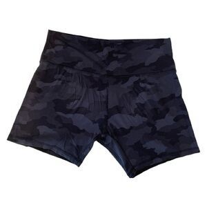 Lululemon Wunder Train High Rise Short 6" Black Camo size 14